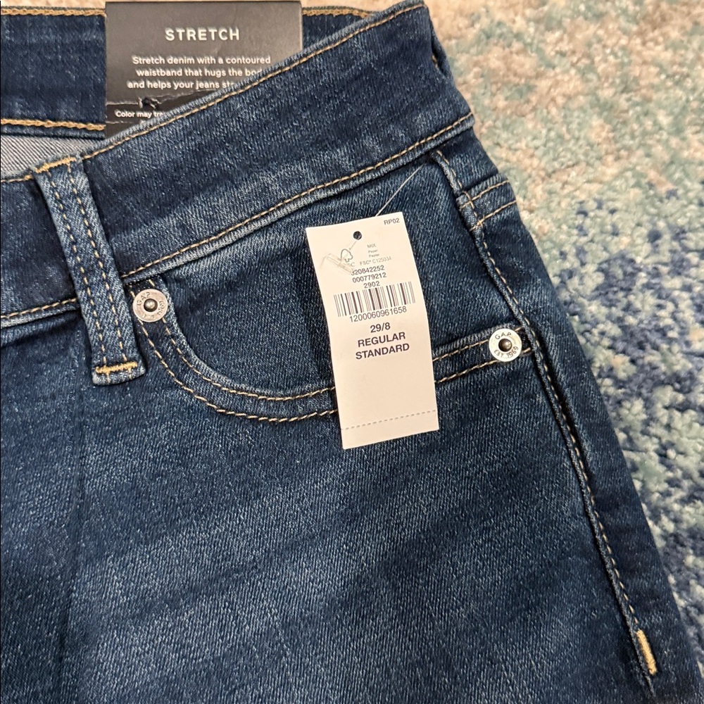 GAP Classic Straight Dark Blue Jeans. NWT - Picture 3 of 5
